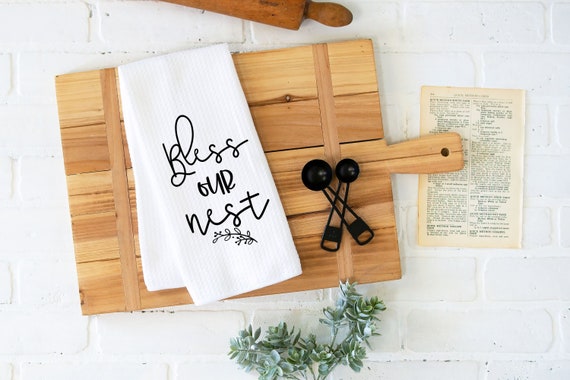 Bless Our Nest Waffle Weave Dish Towel