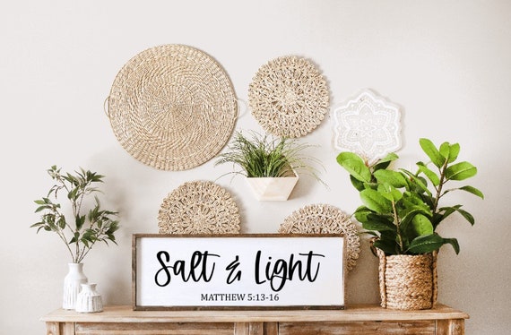 Salt & Light Matthew 5:13-16 Sign, Christian Gifts, Scripture Sign