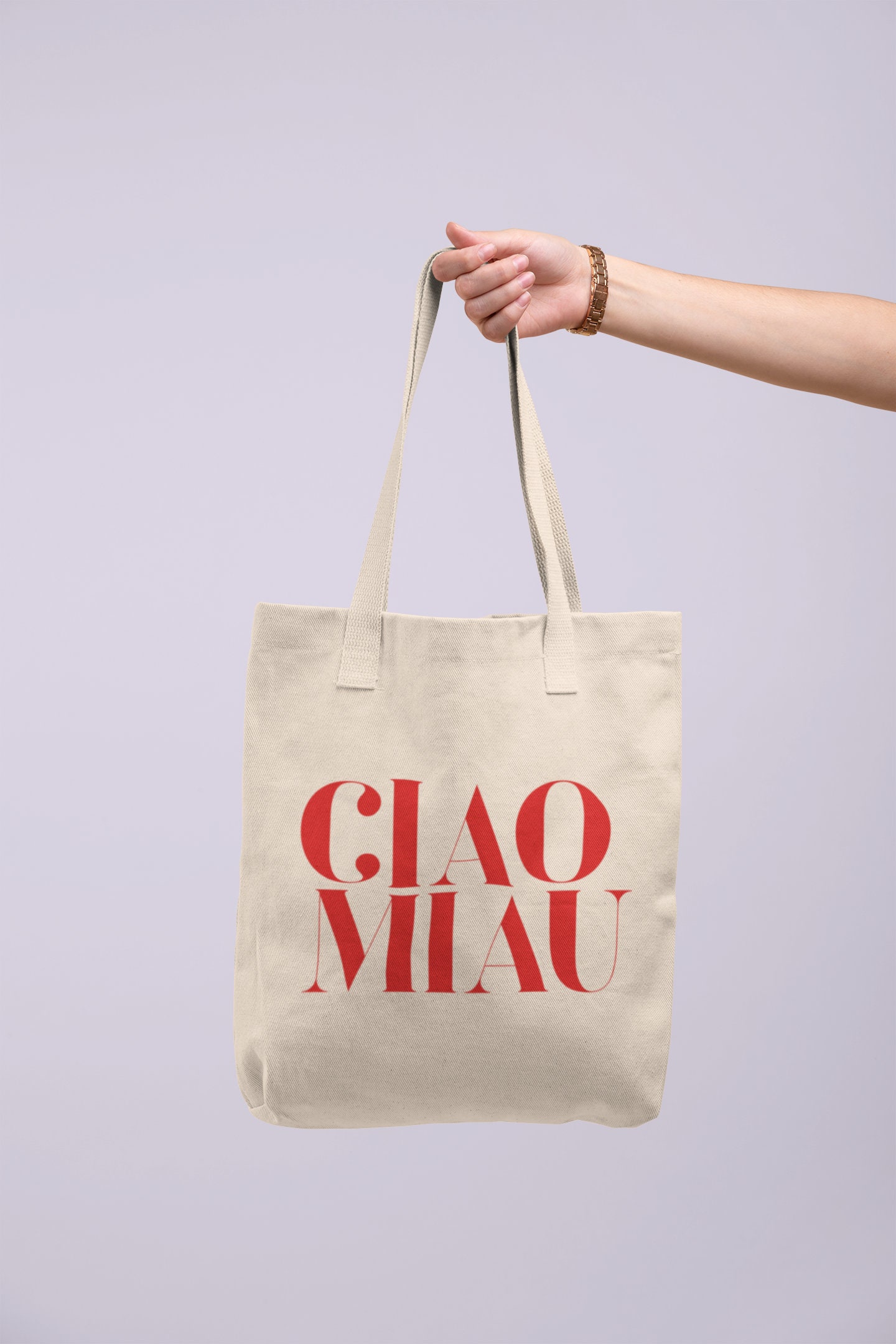 Ciao Miau Tote Bag Statement Tote Bag Ciao Bella Ciao Tote Etsy
