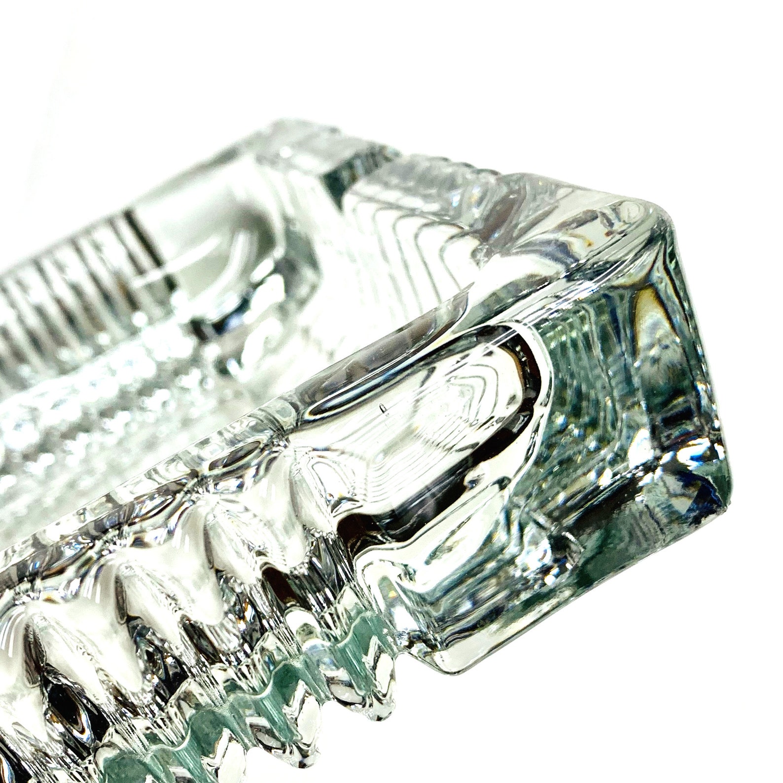 Heavy Square Glass Ashtray Tabletop 7x7 Customized Etsy