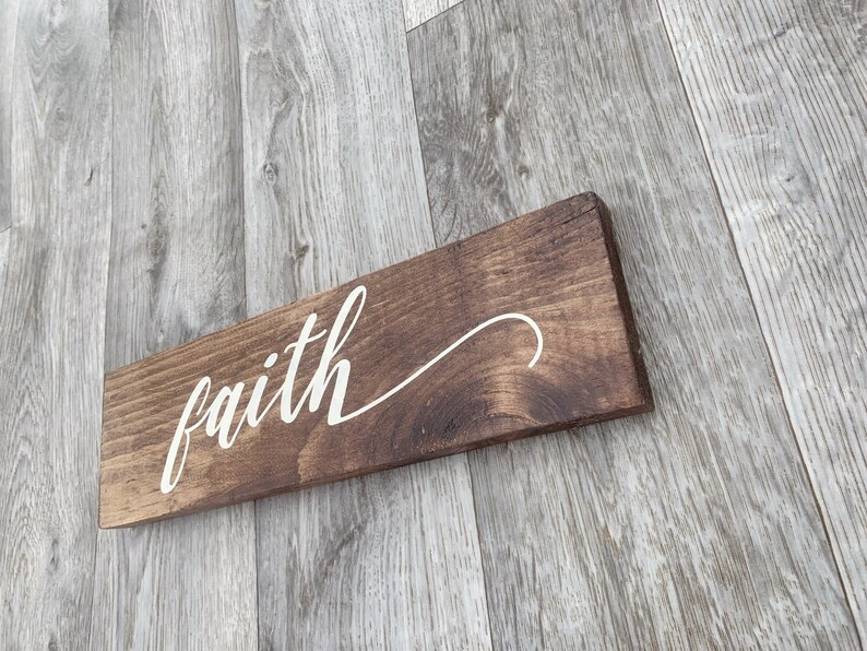Small Wood Sign Positive One Word Wall Decor Hanging Etsy
