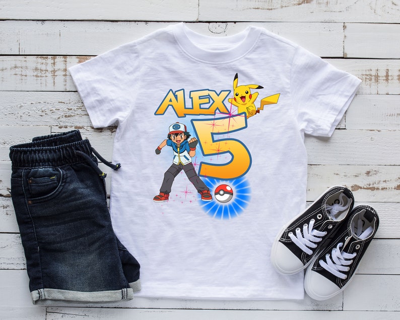 Download Pokemon Birthday Shirt for Kids and Family Custom Birthday ...