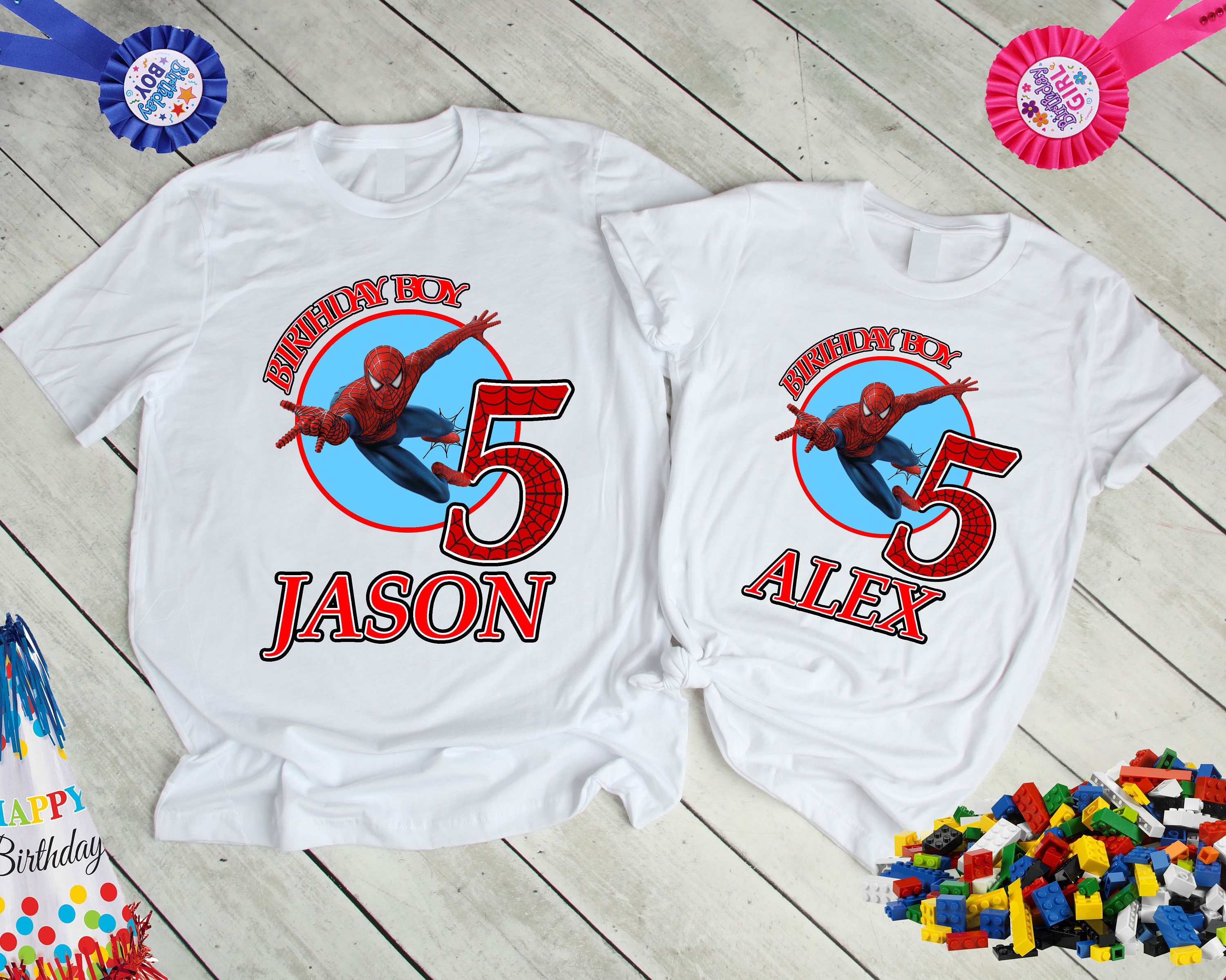 custom spiderman birthday shirt