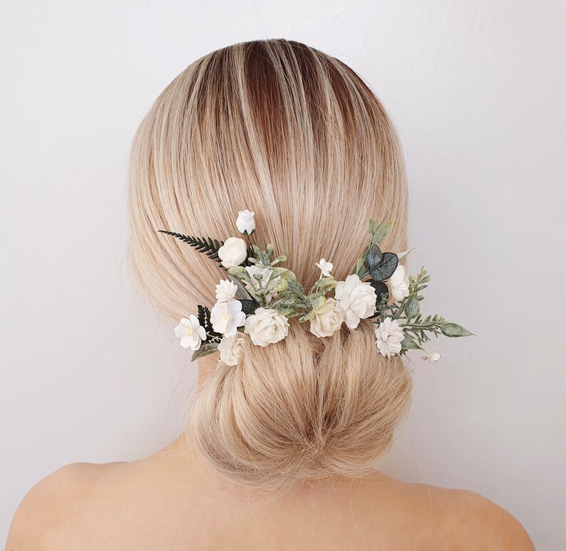 Flower Hair pins Bridesmaids Bridal flower hair pins Etsy
