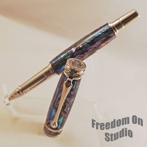 Majestic Jr. Rollerball Pen - Blue Abalone