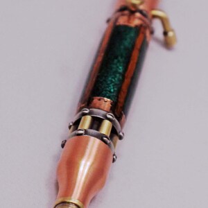 Steampunk Pen - Green Mechanical
