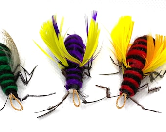 Colored Flies Cat Toys- 3 pack- by Litterboy Pets