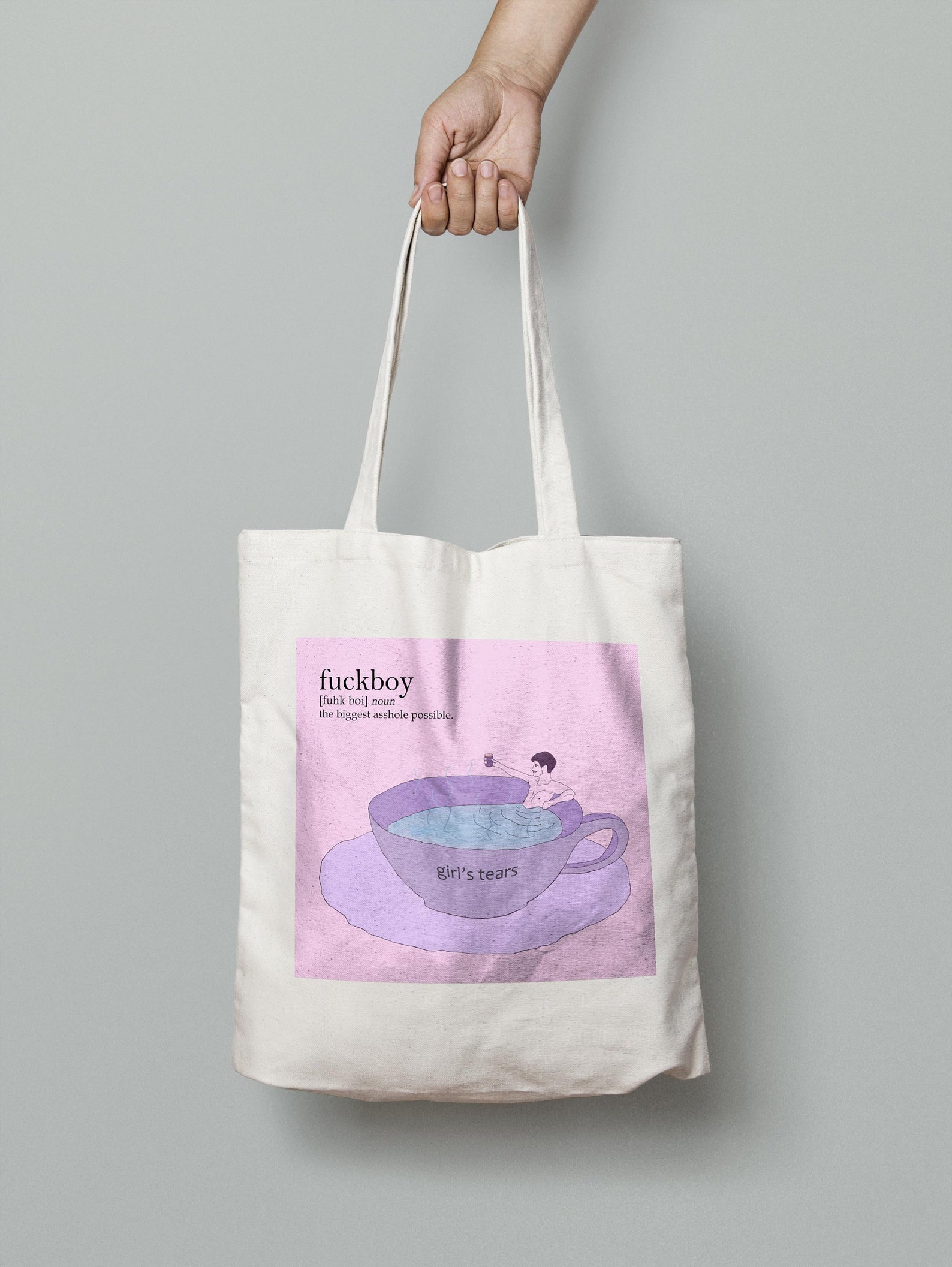 Tumblr Style Boy Tote Bag/ Shopping Bag/ Graphic Tote Bag/ Etsy