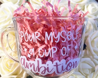 Pour Myself A Cup of Ambition Coffee Cup | coffee mug | funny coffee mug| Dolly Parton Cup | Dolly Parton Sayings