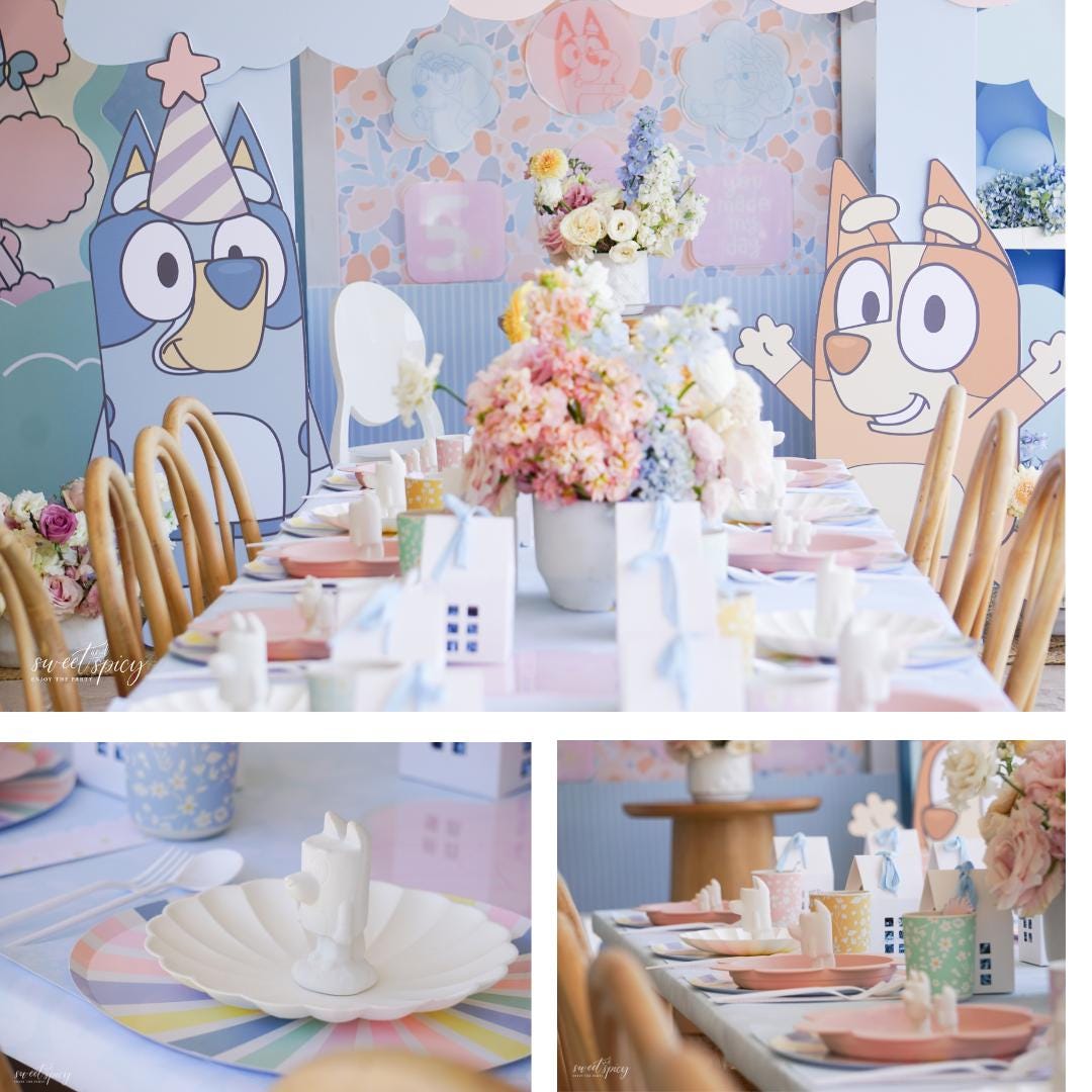 Modern Bluey Invite