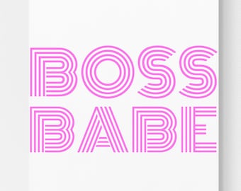 Boss Babe (svg, eps, pdf, png, dxf) Files (Digital Download)