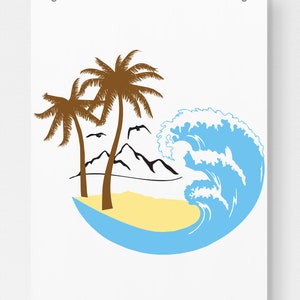 waves with beach svg. beach waves svg. svg files for cricut and silhouette.