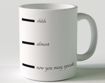 Coffee Cup Design SVG, Now You May Speak Cut File (Digital Download)