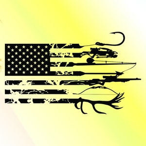 hunting and fishing distressed american flag svg. american flag design for t shirts. hunting fishing flag svg for coffee decals cricut svg.