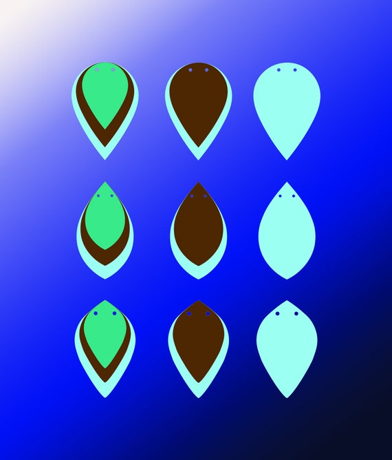 Download Leaf Stacked Earrings Svg Tear Drop Layered Earring Svg Svg Etsy