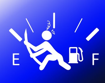 Funny Gas Gauge SVG – Empty Car Decal, Cricut Silhouette (Digital Download)