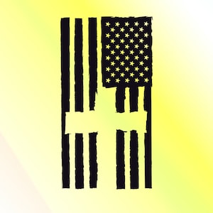 American Flag cross distressed svg. svg american flag for cricut and silhouette. digital t shirt file dxf pdf png eps files included.