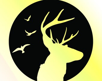 Deer SVG, Decal Design for Cricut, Silhouette (Digital Download)