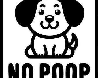 Dog Poop Sign SVG Cut File, DIY Designs (Digital Download)