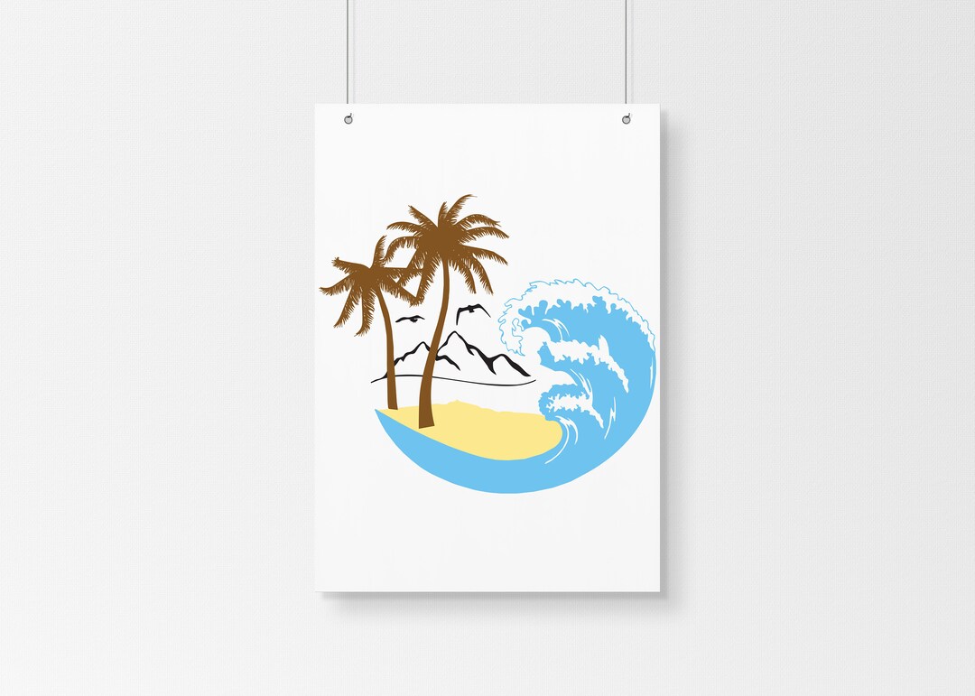 Waves With Beach Svg. Beach Waves Svg. Svg Files for Cricut and