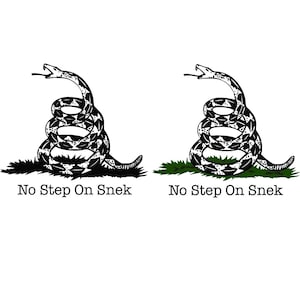 No Step on Snek Flag, Drawn Version, Funny Gadsden Parody Snake Meme –  Domestic Platypus