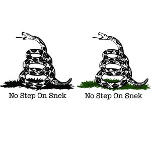 No Step on Snek Flag, Drawn Version, Funny Gadsden Parody Snake Meme –  Domestic Platypus