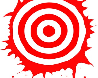 Bloody Bullseye para su uso para la práctica de tiro, camisetas, impresión, tazas de café, etc.