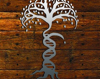 DNA Tree Cut File (svg, dxf, pdf, eps, png) Digital Download
