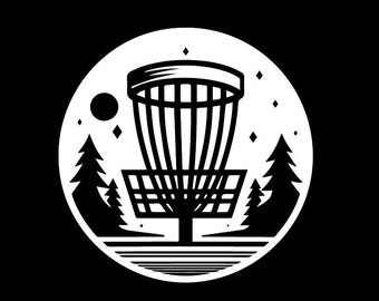 Cestino da disc golf SVG, file vettoriale per taglio (download digitale)