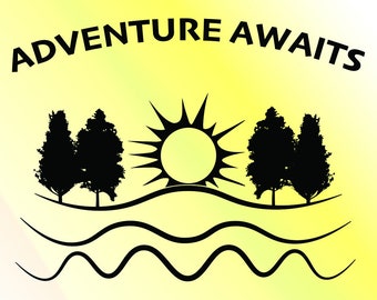 Adventure Awaits SVG – Travel Cut Files for Cricut, Silhouette (Digital Download)