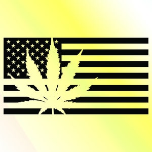 marijuana american flag svg - cut print files - cricut cut files marijuana pdf dxf svg png eps files - use with all cutting machines