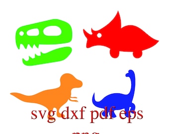 Dinosaur SVG File: T-Rex, Triceratops, Brontosaurus (Digital Download)