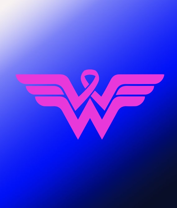 Breast Cancer Awareness Svg 2 Styles Wonder Woman Svg Dxf Etsy