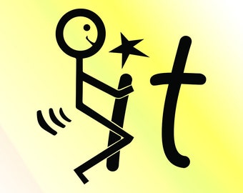 Funny Stick Figure - F It Svg, Png, Eps, Dxf (Digital Download)
