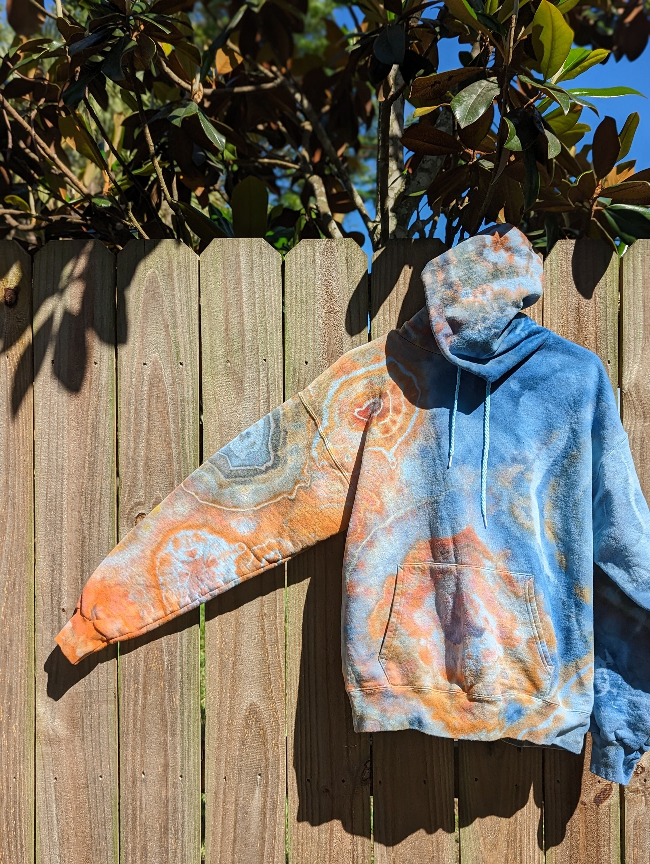 Orange Dyed Hoodie - Etsy