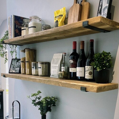 Deep 30cm Scaffold Board Rustic Wooden Shelves Handmade Etsy UK