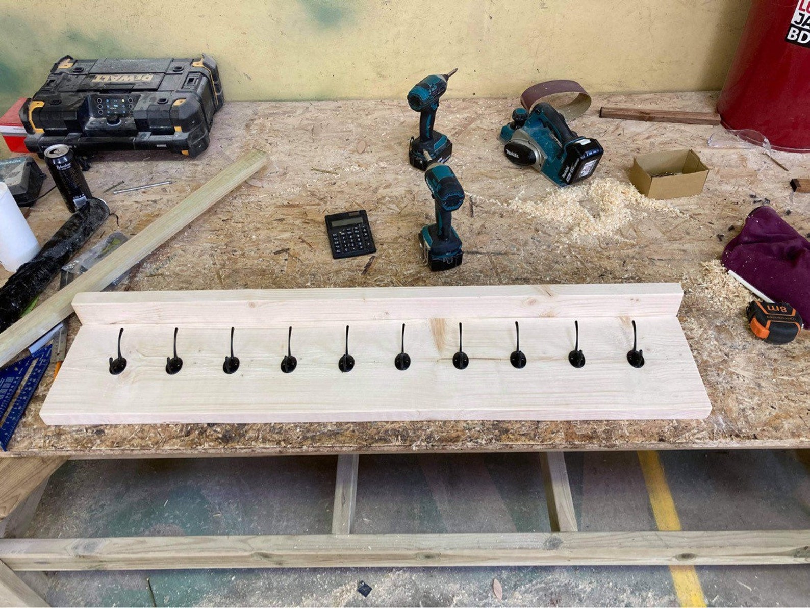 Scaffold Board Coat Rack Etsy