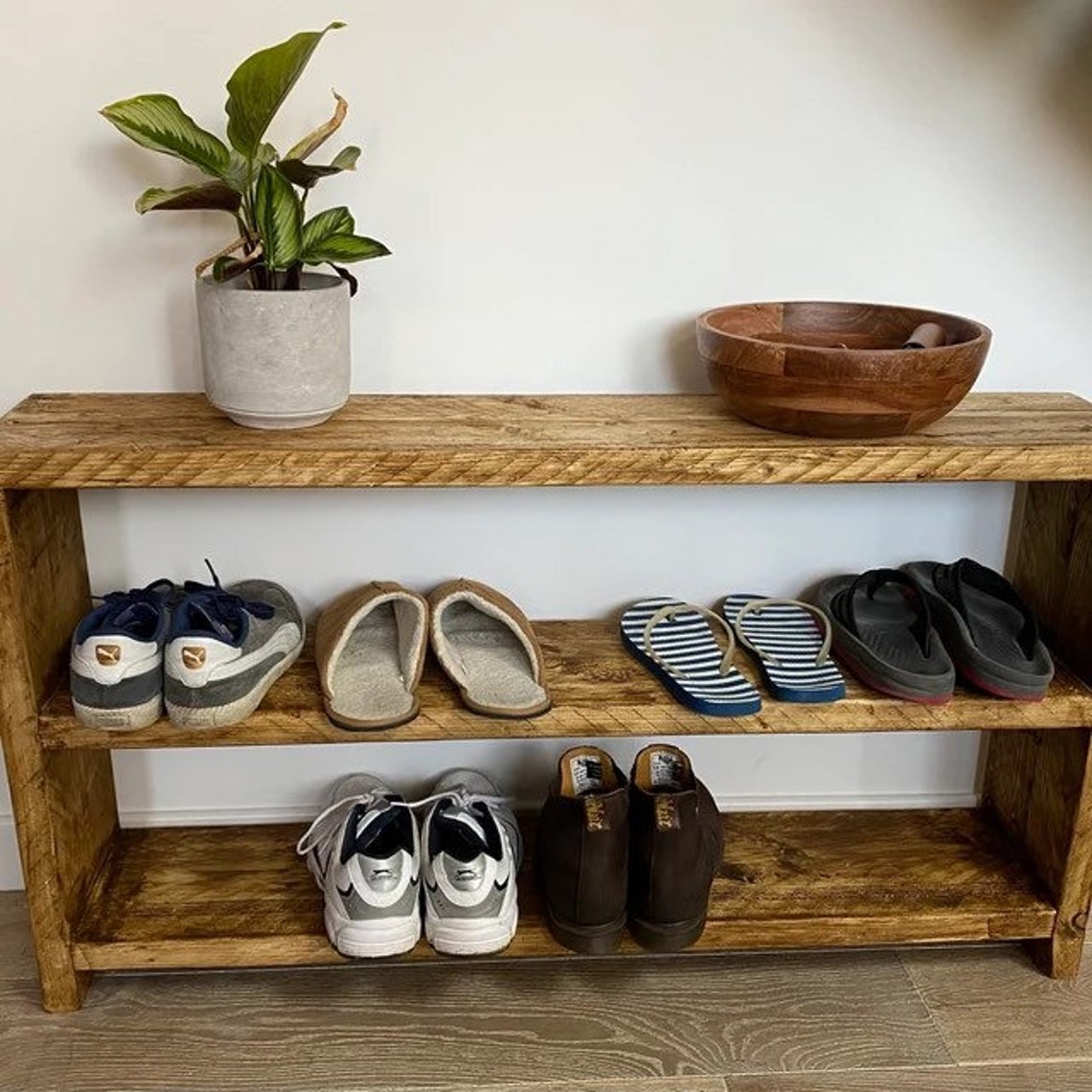 Pine Scaffold Board Shoe Rack. Etsy UK