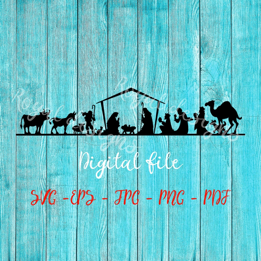 Nativity Scene SVG, Oh Holy Night Svg, Christmas Svg, Clipart, Cut ...