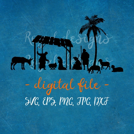 Download Free Nativity Scene Svg Oh Holy Night Svg Christmas Svg Clipart Etsy SVG DXF Cut File
