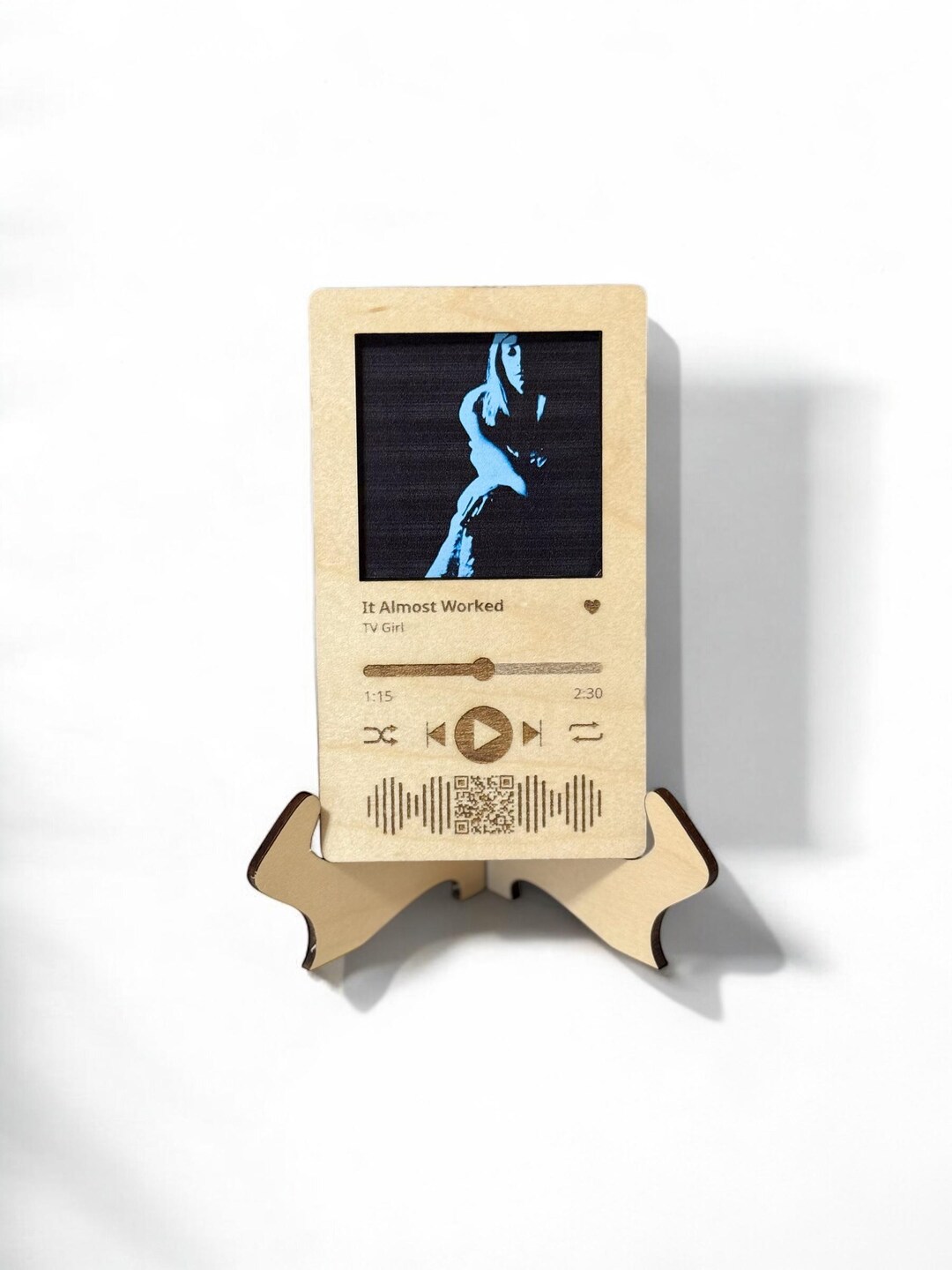 Lyric Frame Custom Song Lyric Frame: Laser Engraved Wood, Personalized QR Code - Etsy