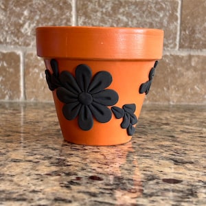 Terracotta pot with flowers