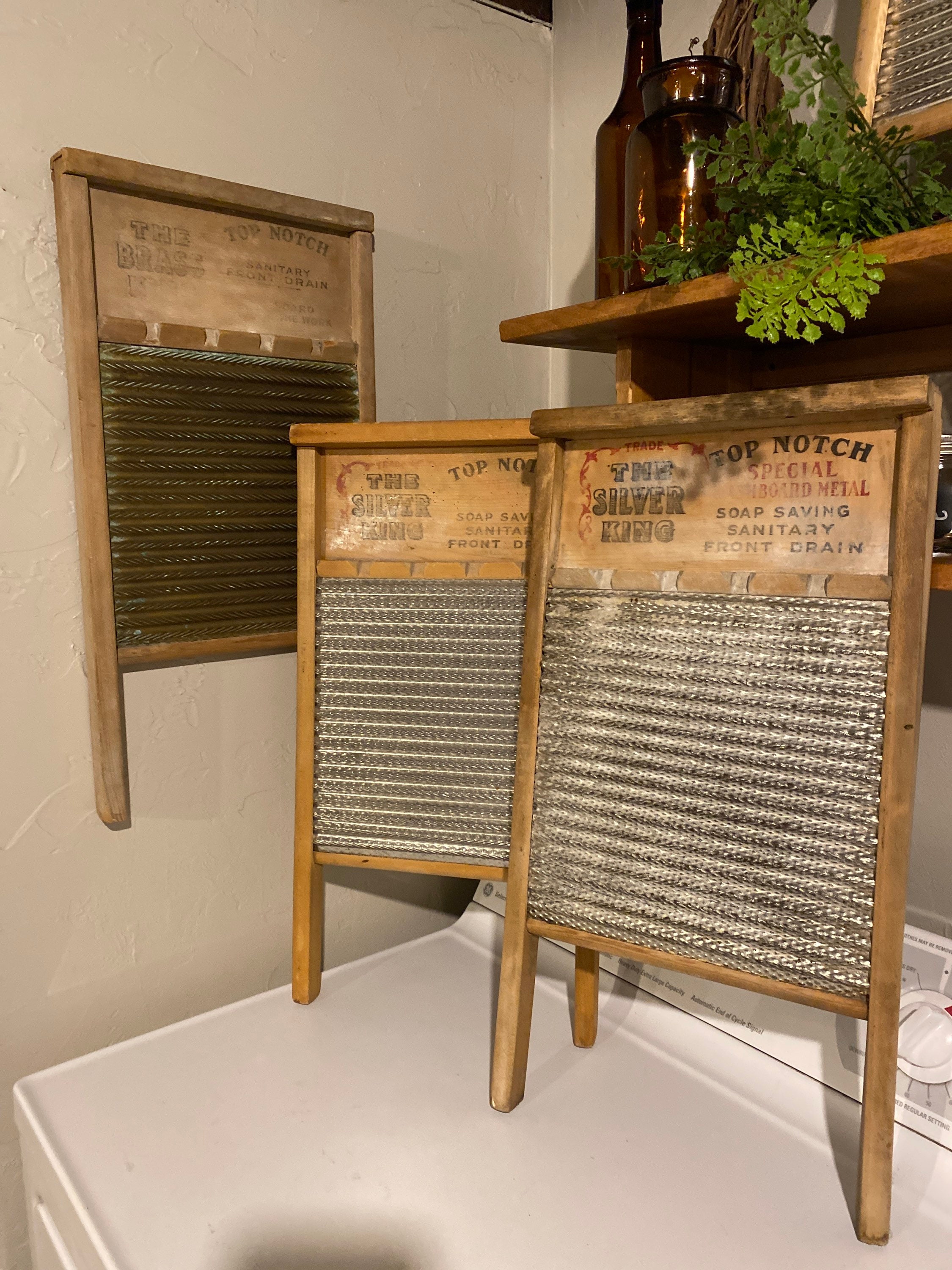 Vintage Top Notch Brass Washboard Vintage Metal Maid Rite Etsy