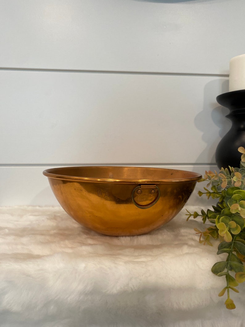 Vintage Copper Bowl Vintage Copper Mixing Bowl Choice Etsy