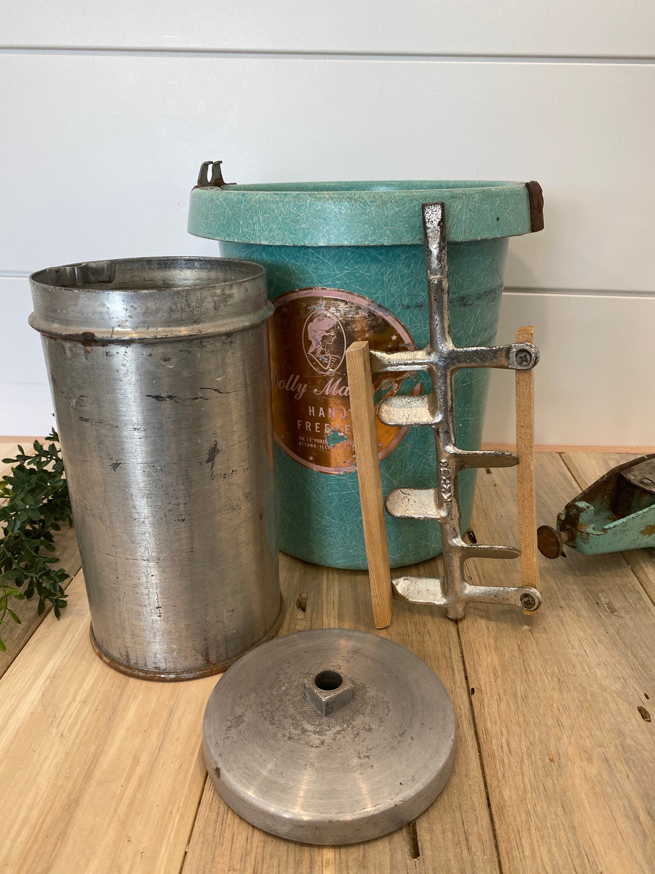 Vintage Ice Cream Freezer 10 Vintage Dolly Madison Hand Etsy