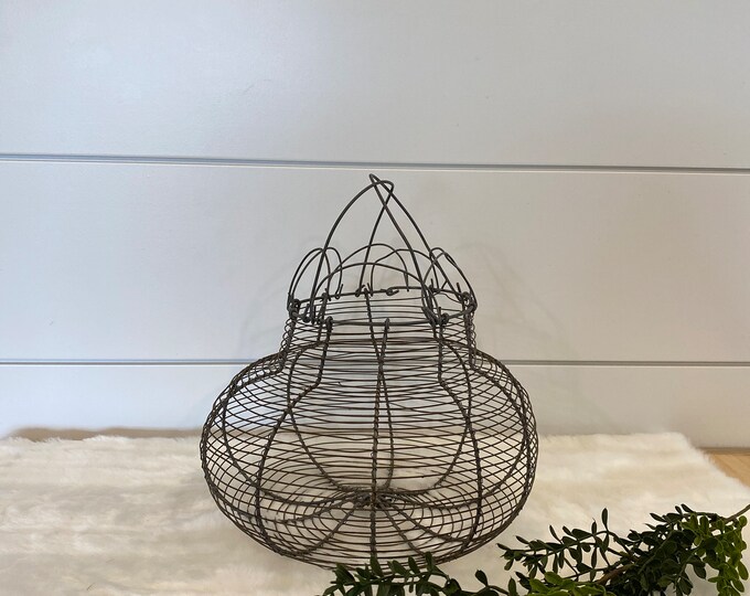 Vintage Large Wire Egg Basket, Vintage Egg Basket, Easter Basket Etsy