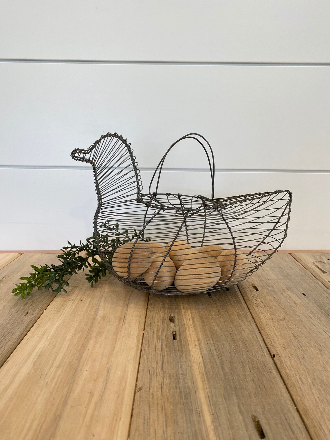 Vintage Chicken Wire Egg Basket Egg Basket with handles Etsy