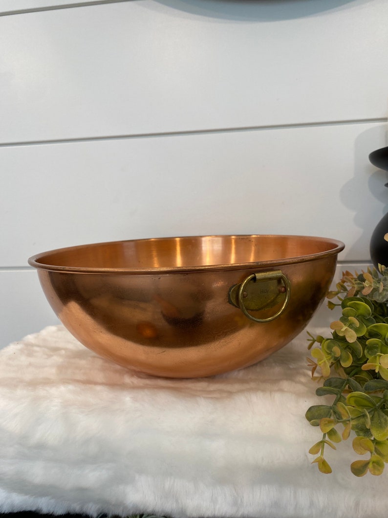 Vintage Copper Bowl Vintage Copper Mixing Bowl Choice Etsy
