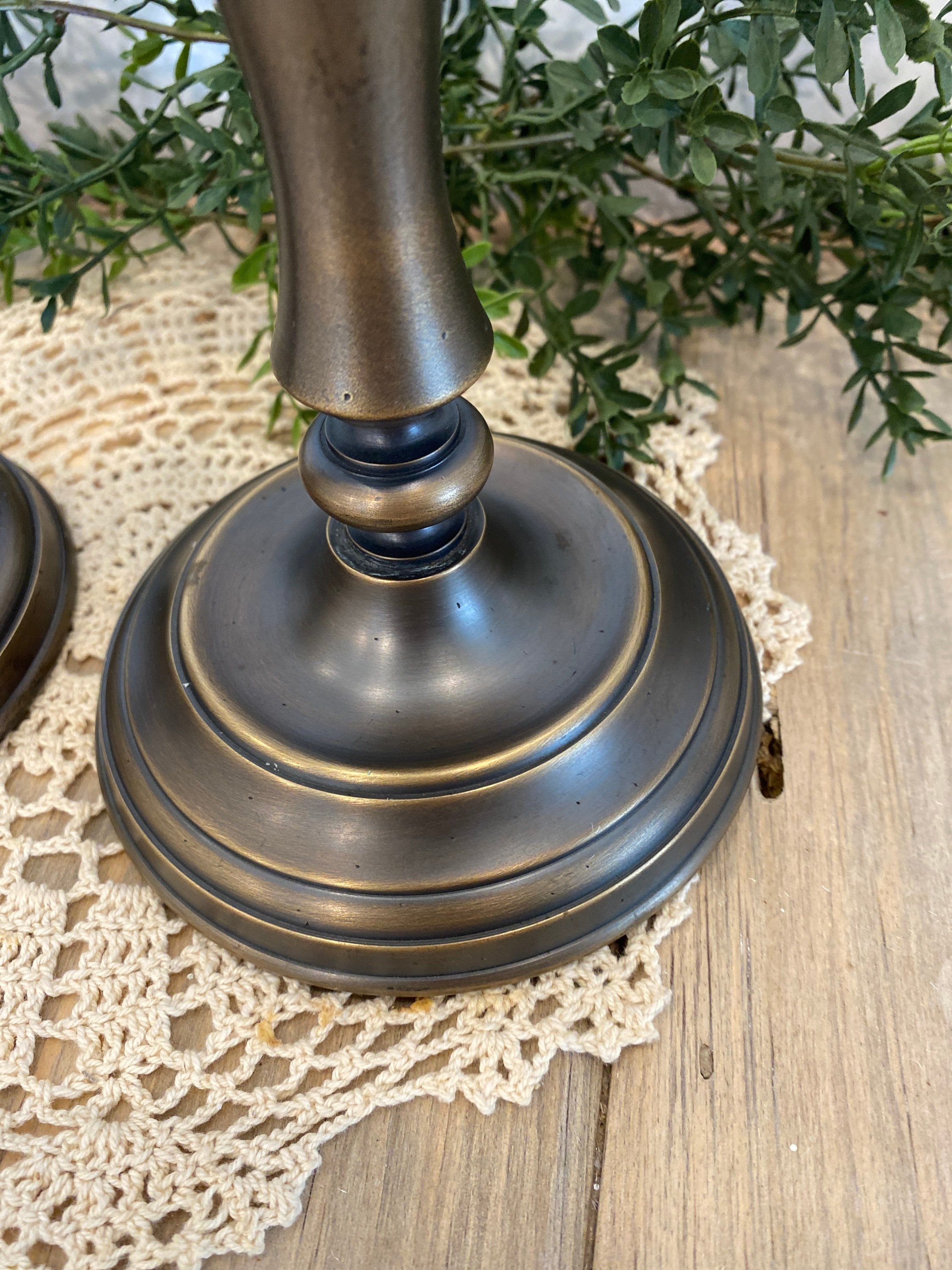 Vintage RH Bronze Candle Stick Holders Vintage Restoration Etsy