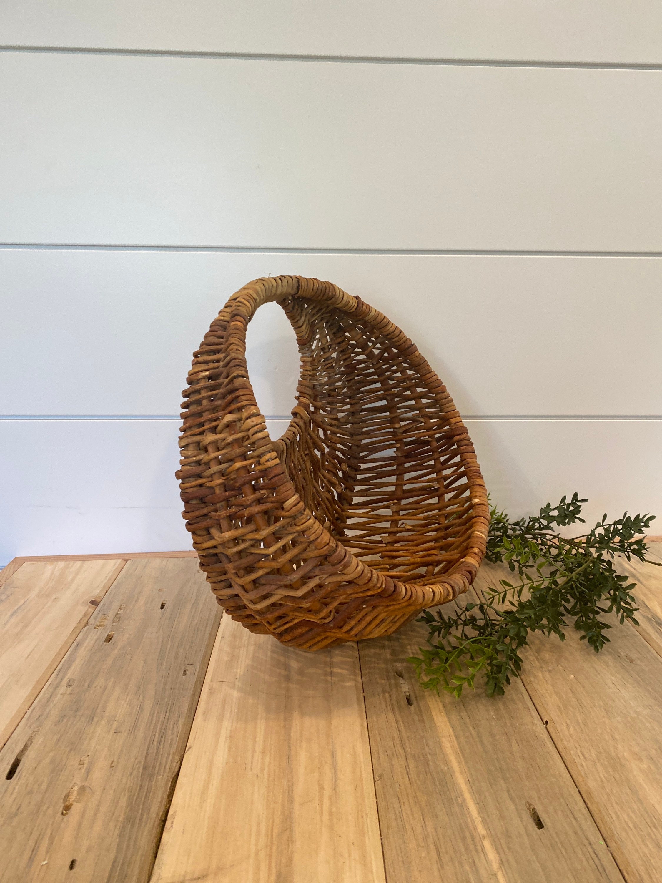 Vintage Wall Basket Vintage Wall Pocket Basket Etsy